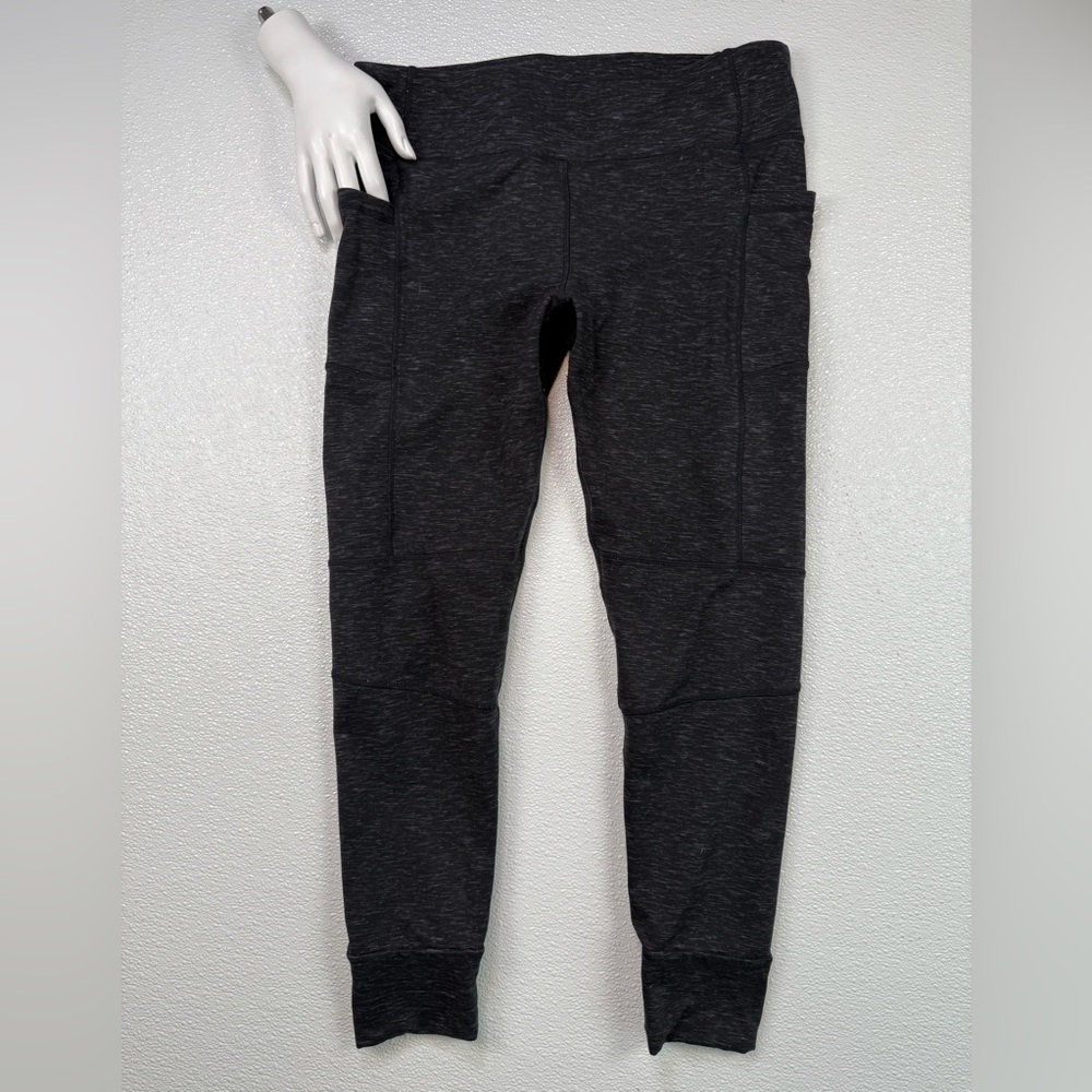 Kyodan Women’s Gray/Black Heather Spacedye Leggings 25” Athletic Size X-Large - Picture 4 of 10